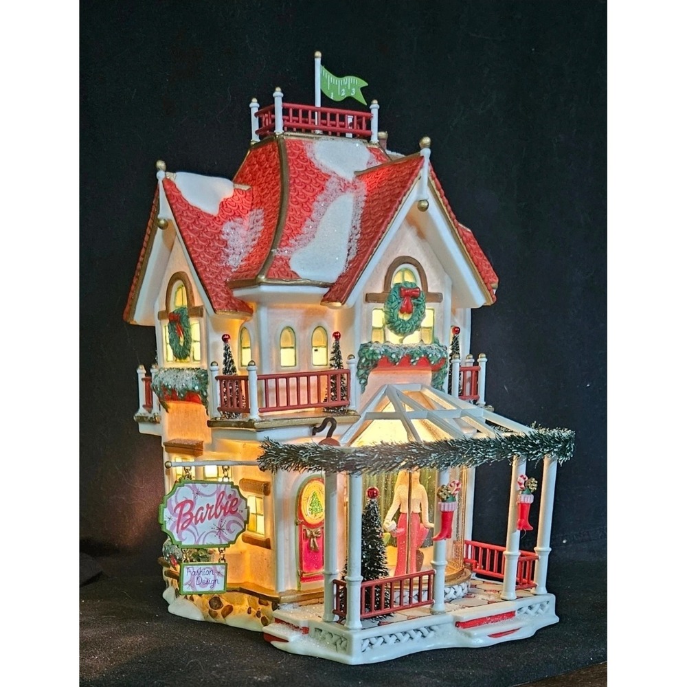 Department 56 Barbie Boutique North Pole Series Christmas Village Retired EUC